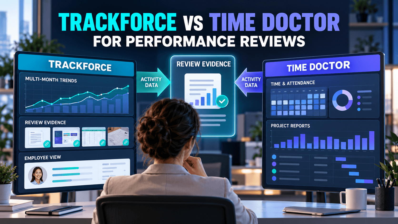 TrackForce vs Time Doctor for Performance Reviews